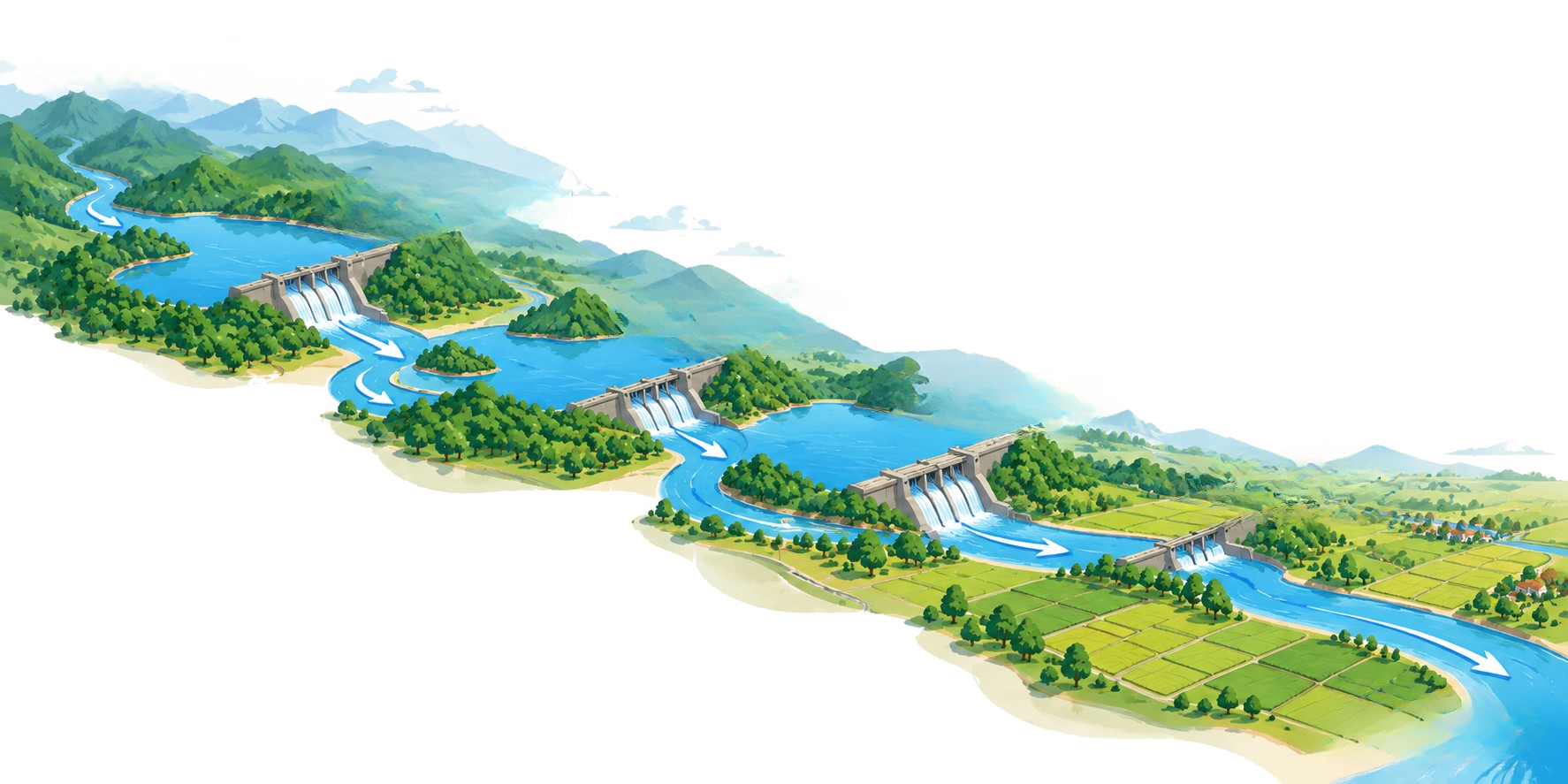 Ilustrasi Bendungan Jasa Tirta II